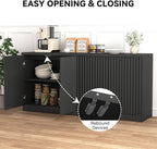 63'' Fluted TV Stand for TVs up to 75'', Modern Media Console - Image 5