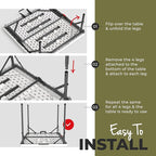 Our Modern Space 34" Square Foldable Table - Image 4