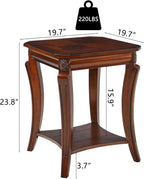 Traditional Distressed Farmhouse Style Coffee Table Set, 3-Piece Solid Wood - Image 3
