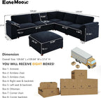 EASE MOOSE Oversized L Shape Sectional Couch, Extra Large Deep seat Sectional - Image 2