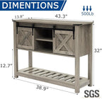 Grey Farmhouse Entryway Table, Rustic Hallway Table - Image 2