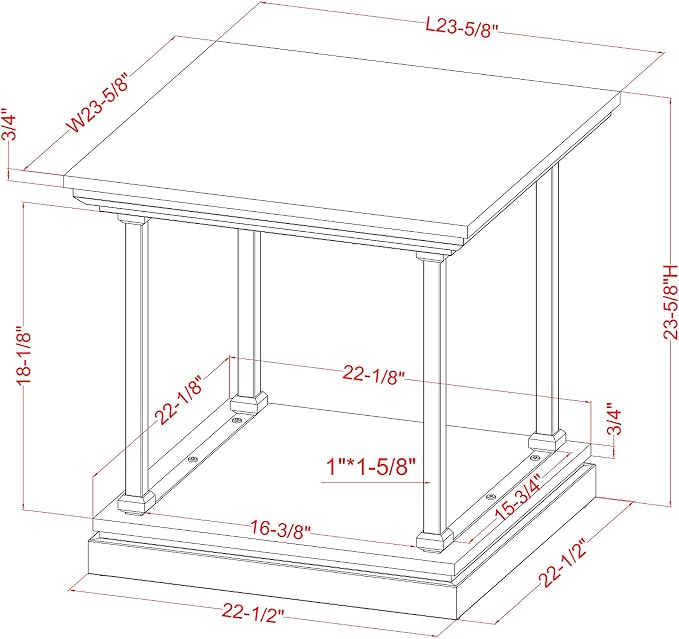 24/7 Shop at Home Ambridge Transitional Multi-Storage Wood 2-Piece Coffee Table - Image 3