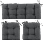 Wicker Chair Cushions of 3 Pieces, Waterproof Cushions by Aegisun