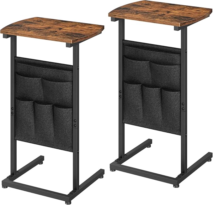 HOOBRO C Shaped End Table, 28.3" Side Table by HOOBRO