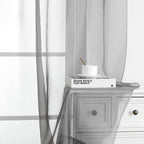 Sheer Curtains Living Room 54 inches Long, Rod Pocket Curtain Sheers Bedroom - Image 2