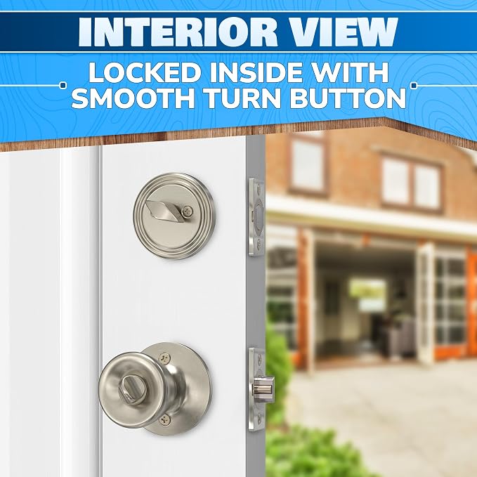 Mobile Home Door Knobs with Deadbolt – Exterior Front Door Lock Set of 2 - Image 8