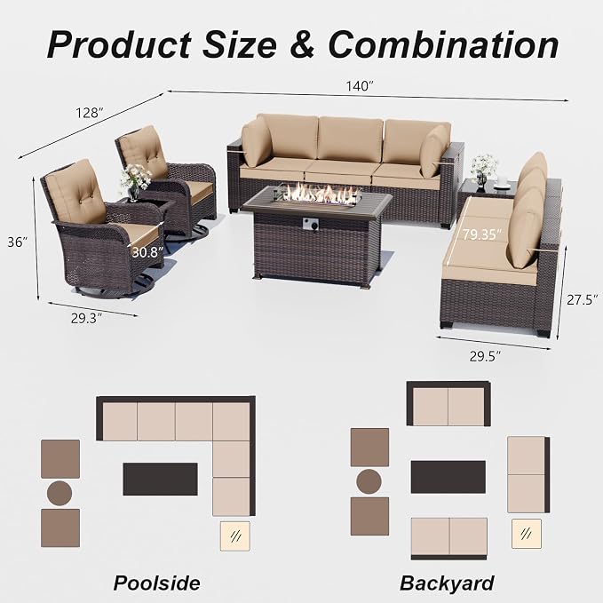 ALAULM Patio Furniture Set - Image 9