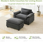 Oprisen 53" Modular Sectional Sofa, Comfy Cloud Couch Sectional Sofa - Image 7