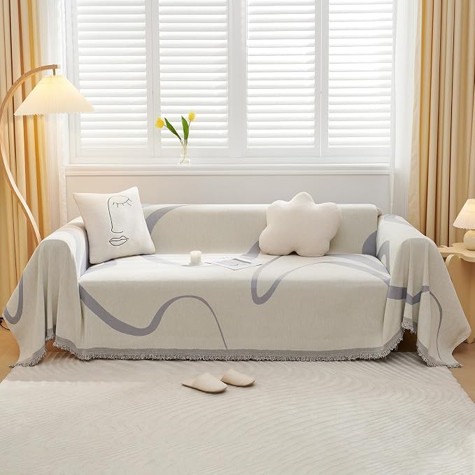 VClife Sofa Cover Washable Soft Plush Couch Cover by VCLIFE