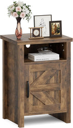 JUMMICO Farmhouse Nightstand, Modern Bedside Table by JUMMICO