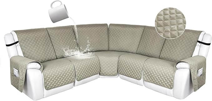 HDCAXKJ 100% Waterproof Reclining Sectional Couch Covers L Shape Recliner Sofa by HDCAXKJ