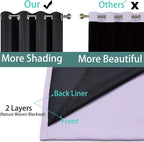 Yakamok Lilac 100% Blackout Curtains 84 Inches Long - Image 5