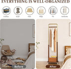 Taitiy Clothes Rack Solid Wood Coat Rack, Metal and Solid Wood Combination - Image 5