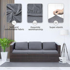 8PCS Patio Cushion Covers.Patio Furniture Couch SeatSlipcovers | Washable - Image 3
