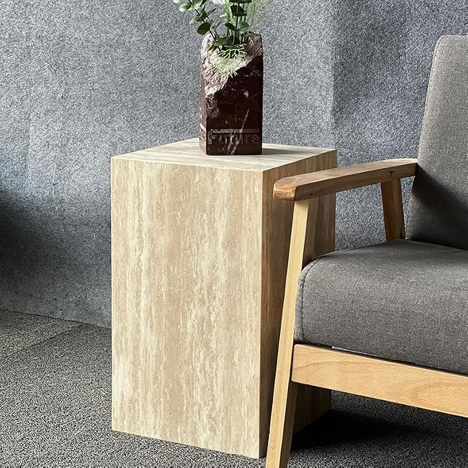 Luxury Marble Side Table, Square End Table - Image 4