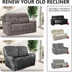 ANARACHON Loveseat Recliner Cover Leather Look Recliner Loveseat Covers - Image 6