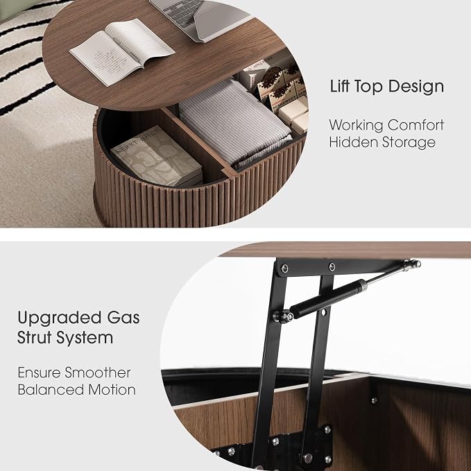 42.5" Oval Lift Top Coffee Table - Image 5