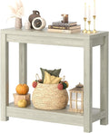 Besiost Small Farmhouse Wood Entryway Table Narrow Console Table by Besiost