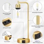 Innqoo Industrial Gold Table Lamp - Image 4