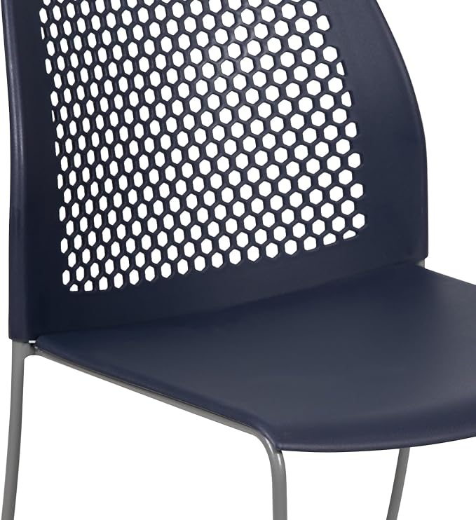 Flash Furniture HERCULES Series 661 lb. Capacity Navy Stack Chair - Image 7