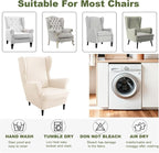 HAOYONG Wing Chair Slipcovers Waterproof Spandex Wingback Chair Covers 2 Pieces - Image 6