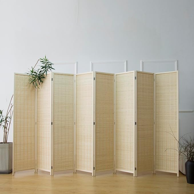 Furnnylane 8 Panel Bamboo Room Divider - Image 2