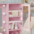 Makeup Vanity with Lights & Charging Station, Vanity Desk with Mirror & Lights - Image 8