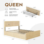 Brafab Natural Rattan Queen Bed Frame - Image 2