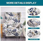 KRFOONN Wingback Chair Covers Slipcovers 2 Piece Stretch Wing Chair Covers - Image 3