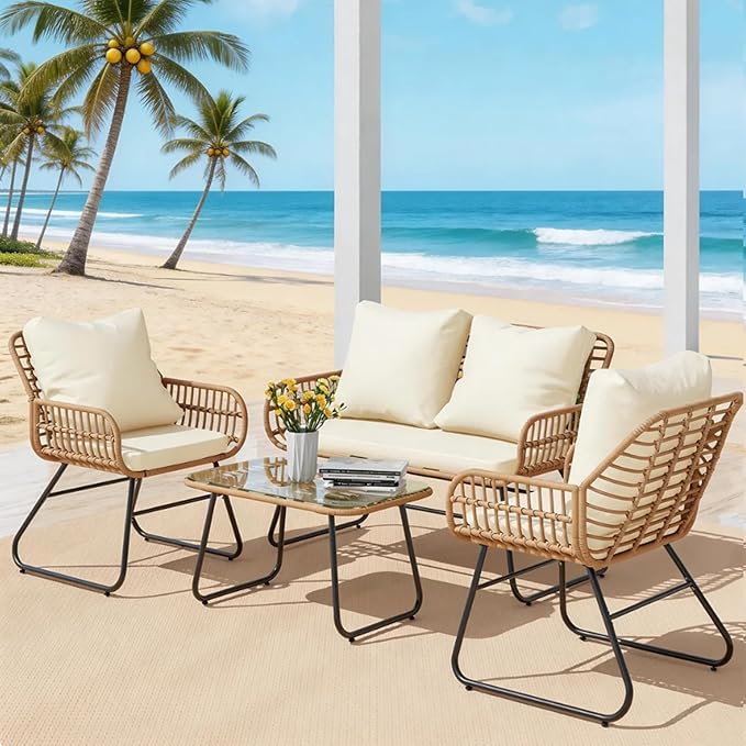 LEX CRAFT 4-Piece Outdoor Patio Furniture Set by Unknown