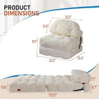 Folding Sofa Bed, Convertible Chair Bed - Image 2