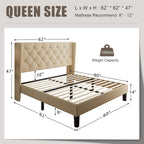 Einhomn Queen Size Platform Bed Frame - Image 2