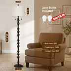 Scenekoy 65.5 Natural Real Wood Rustic Floor Lamp - Image 5