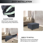 NeColorLife Stretch Ottoman Cover Square Soft Knitted Jacquard Washable Thick - Image 5