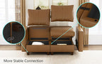 EASE MOOSE Faux Leather Square Ottoman Module - Image 7