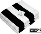 COTTON CRAFT Beach Lounge Chair Cover – 2 Pack Euro Spa Waffle Terry Towel - Image 2