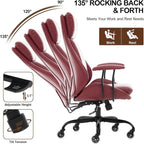 E-Motie Office Chair, Leather Desk Chair - Image 6