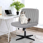 OLIXIS Criss Cross Legged Chairs Armless No Wheels Wide Seat Height Adjustable - Image 4
