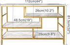 AT-VALY Console Table 4-Tier Storage Shelves Entryway Table Hallway Tables - Image 3