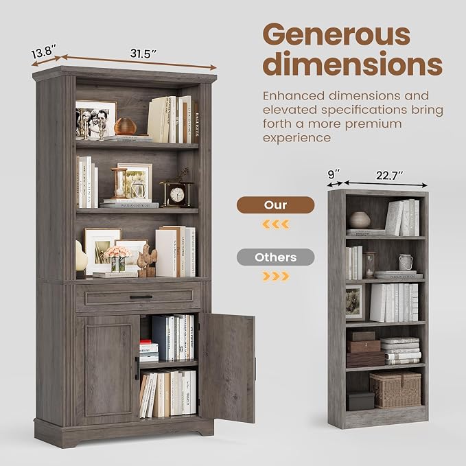 SEDETA Farmhouse Bookshelves and Bookcases - Image 4