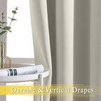 NICETOWN Room Darkening Natural Curtain - Image 5