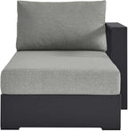 Modway Tahoe Powder-Coated Aluminum Outdoor Chaise Lounge Gray - Image 6