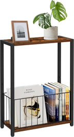 Homleke Narrow Side Table with Magazine Holder, Skinny End Table Perfect - Image 9