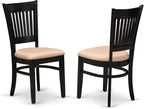 East West Furniture ANVA5-BLK-C 5 Piece Dining Room Furniture Set Includes a - Image 4