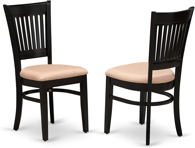 East West Furniture ANVA5-BLK-C 5 Piece Dining Room Furniture Set Includes a - Image 4