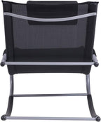 Outsunny Zero Gravity Rocking Chair Outdoor Chaise Lounge Chair Recliner Rocker - Image 8