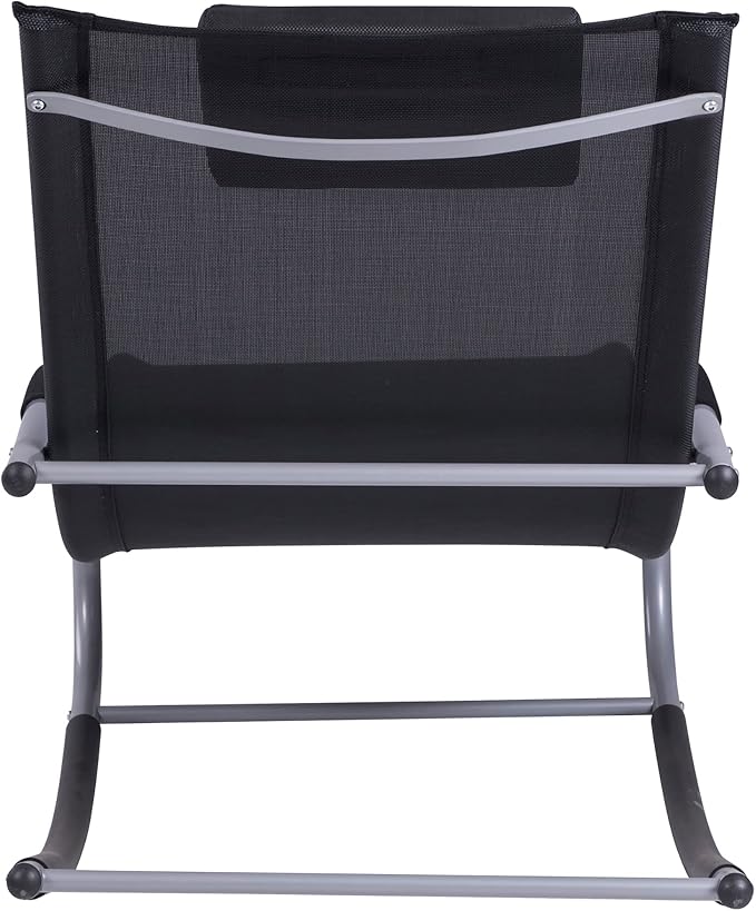 Outsunny Zero Gravity Rocking Chair Outdoor Chaise Lounge Chair Recliner Rocker - Image 8