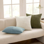MIULEE Slate Blue Decorative Throw Pillow Covers - Image 5