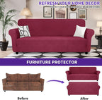ZNSAYOTX Super Stretch Couch Cover, New Striped Sofa Covers Fitted Slipcovers - Image 2