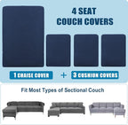 Water Repellent Sectional Couch Cushion Covers L Shaped Sofa - Image 7